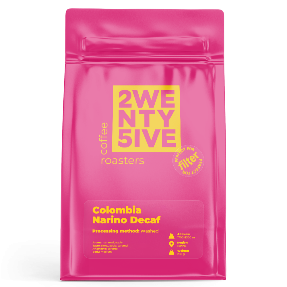 Arabica Coffee Beans Colombia Narino Decaf 250g