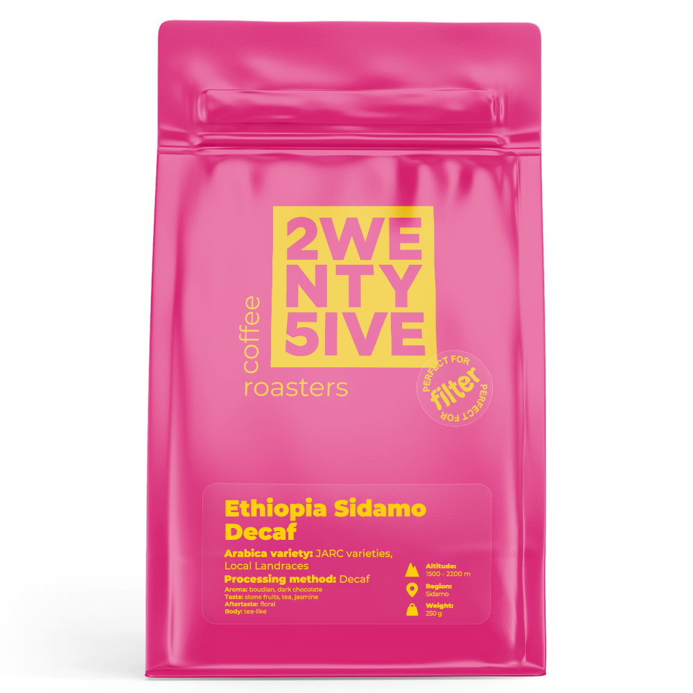Arabica Coffee Beans Ethiopia Sidamo Decaf 250g